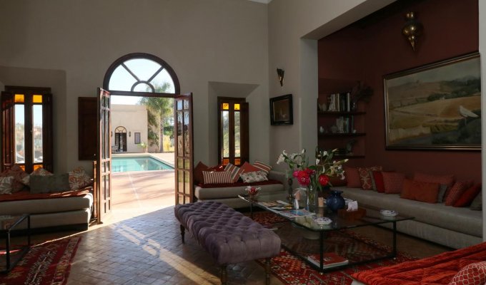 Living room of luxury villa in Marrakech